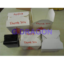 Chinese Take-out Paper Food Boxes with Metal Wire Handle (TUB-1001)